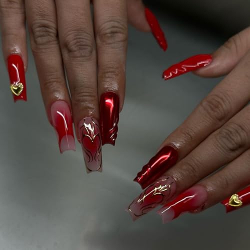 Angeles Tipex Instant Apex Nail Tips: Long Coffin, Full Cover Gel, Thicker Acrylic, Strong Hard Clear Pre-etched Press-on Nails