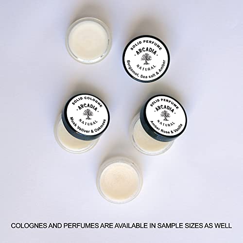 Amber, Rose and Vanilla - Handcrafted with natural oils and butters, Vegan and alcohol-Free perfume