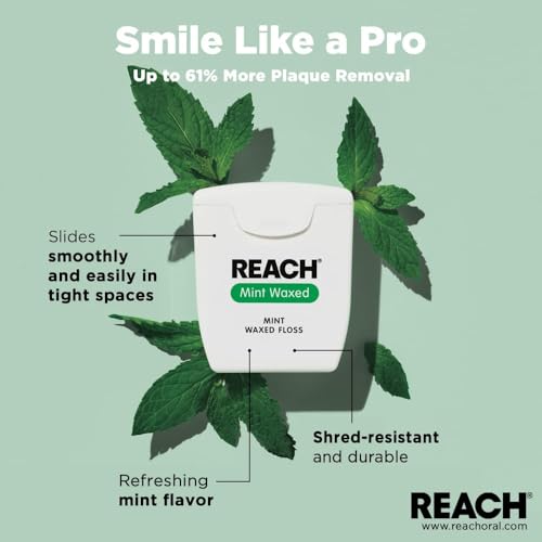 Reach Mint Waxed Floss, 200 Yd (Pack of 3)