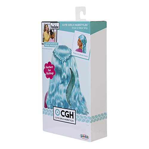 CGH Cute Girls Hairstyles! Wig - Turquoise Wavy Hair Style & Wear Wig