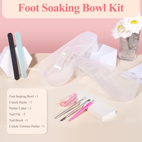 LIONVISON Acetone Nail Soaking Bowl: Toe Soak Off Bowl Manicure Soak Bowl Set