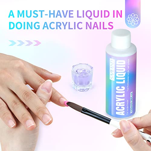 SAVILAND Acrylic Nail Kit with Drill: Professional 0.5Oz Clear/White/Pink Acrylic Powder and 50ml Liquid Set with Drill Nail Brush Forms Tool Extension Set for Beginners with Everything Home DIY Salon