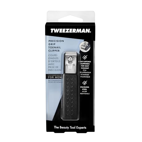 Tweezerman Men's Precision Grip Toenail Clipper, Black