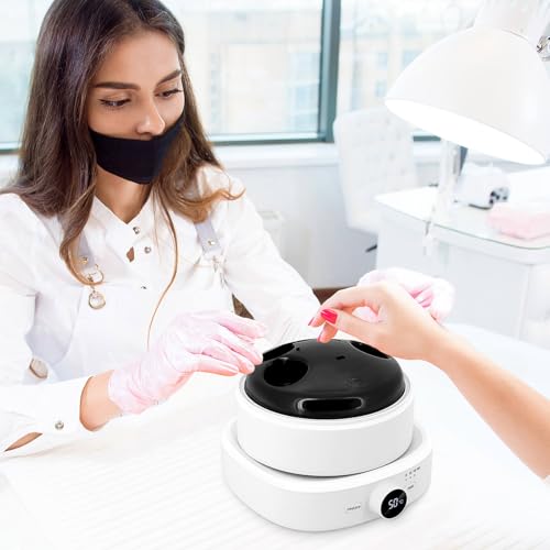 Adjustable Temperature Electric Nail Soaking Bowl, Electric Soak off Gel Polish Remover Machine Removes Nail Polish, Dip Powder, Acrylic, Press on Nails for Salon Home Use