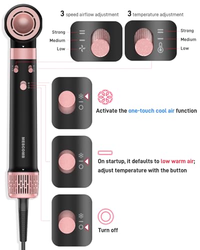 3 in 1 Air Styler with High-Speed Hair Dryer Brush & Air Wrap Curler for Curling, Negative Ions Frizz-Free Styling Drying, No Heat Damage, Fit for All Hair Types Hot Hair Styler with Travel Case