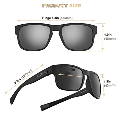 QOOL TIMES Living out your F1A Square Polarized Red Sunglasses Men Women Fishing Running Driving