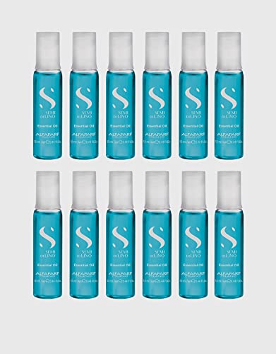 ALFAPARF MILANO Semi Di Lino Sublime Essential Hair Oil Treatment - Lightweight Hair Treatment for Glossy, Shiny Hair - Increase Softness and Luminosity - Color-Safe (12 Vials, 0.44 fl oz Each)