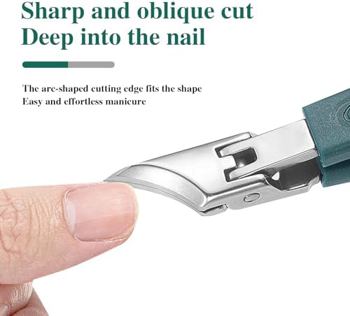 New Eagle Beak Nail Clippers ，for Thick Nails, Seniors and Ingrown Care(3-Piece/Set (Green)