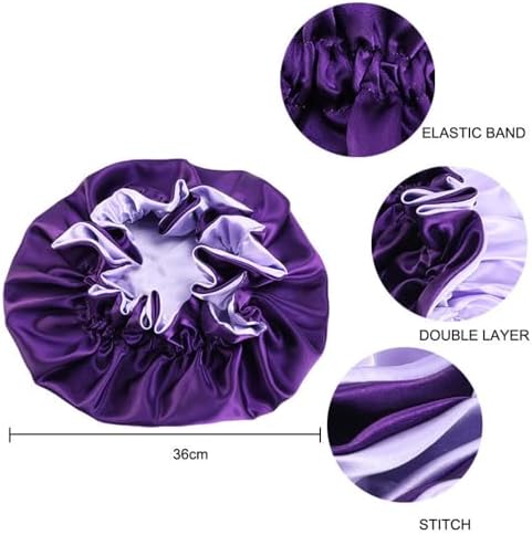 BaronHong Satin Hair Sleep Cap for Curly,Voluminous,or Straight Hair | Prevents Frizz,Dryness,Knots,Hair Breakage