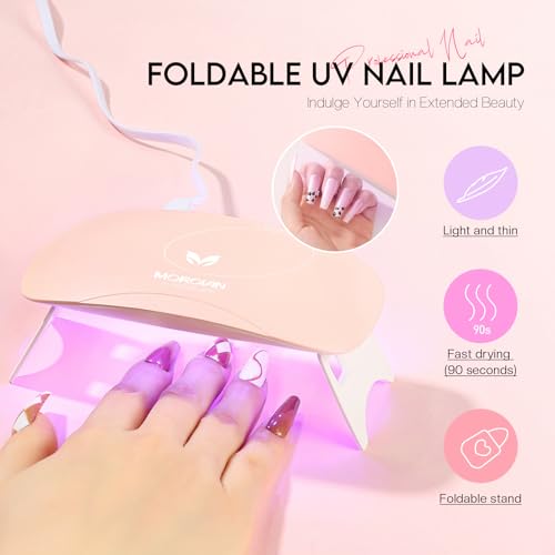 Poly Gel Nail Kit for Beginners: 32 Colors Gel Extension Nail Set with U V Lights for Starter DIY Nail Art Extension at Home Gifts for Ladies & Girls