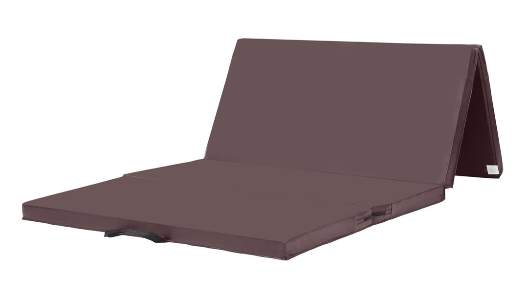 KaRaDaStyle Gymnastics Mat Folding Stretch Mats 71"x39"x2" Exercise Muscle Training Children Play Horizontal Bar Mat Yoga Sports Soundproof Home Use (Brown/4-fold)