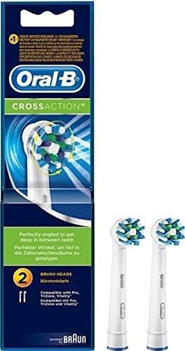 Oral-B Cross Action Electric Toothbrush Replacement Brush Heads Refill, 2 Count