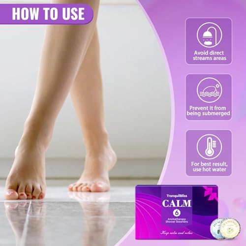 Shower Steamers, Shower Bombs with Natural Fragrance, Self Care& Relaxation, Mother's Day, Christmas Birthday for Women and Mom, Individually Packaged, Purple Set 2 Packs（12 Tablets）