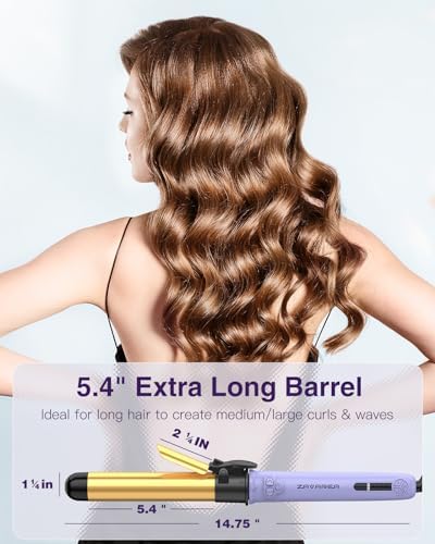 Rotating Curling Iron 1 1/4 Inch, 2024 Upgraded ZAVAREA Automatic Curling Iron with Extra-Long Barrel, Dual Voltage Self Curling Wand 1.25" Hair Curler