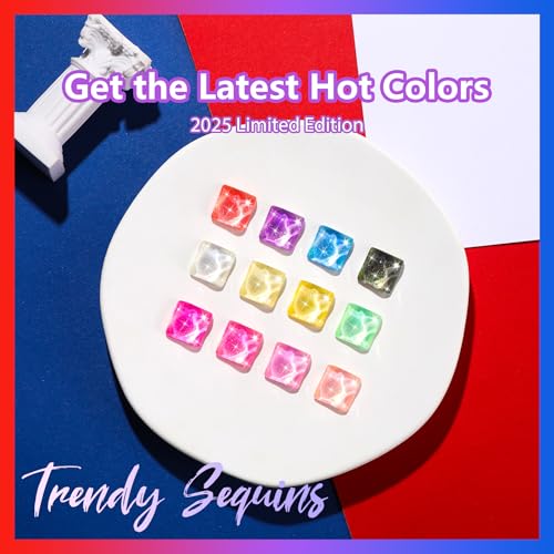 ABAC 24 Color Hema-Free Solid Gel Nail Polish,Ombre Gel Nail Polish,Pat Paint Nail Gel- Neon Pink,Yellow & Midnight Shimmer All-Year Clump-Free for Weddings,Date Nights,Office,w/Dual Brush