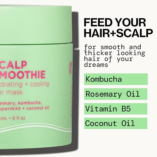 Pacifica Scalp Smoothie Hydrating Scalp Treatment & Leave-On Hair Mask, Cooling Relief for Dry, Flaky, Itchy Scalp & Thinning Hair, Vegan & Cruelty-Free, 6 fl oz