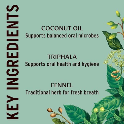 Banyan Botanicals Mint Daily Swish – Organic Ayurvedic Pulling Oil with Coconut Oil – Mouthwash for Fresh Breath and Sparkling Oral Health* – 8 oz – Non GMO Sustainably Sourced Vegan