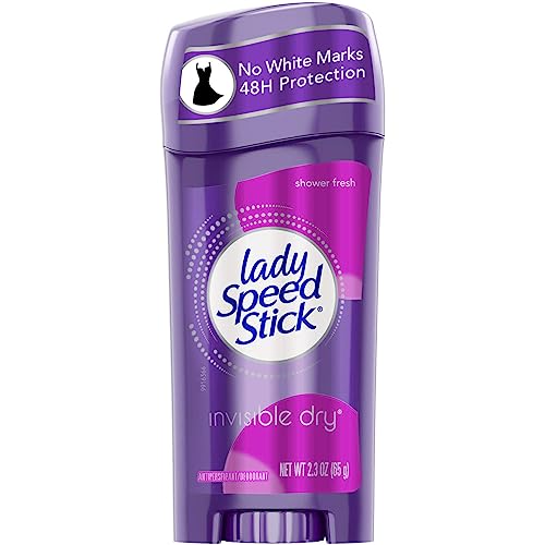 Lady Speed Stick Invisible Dry Antiperspirant Deodorant, Shower Fresh, 2.3oz Twin Pack