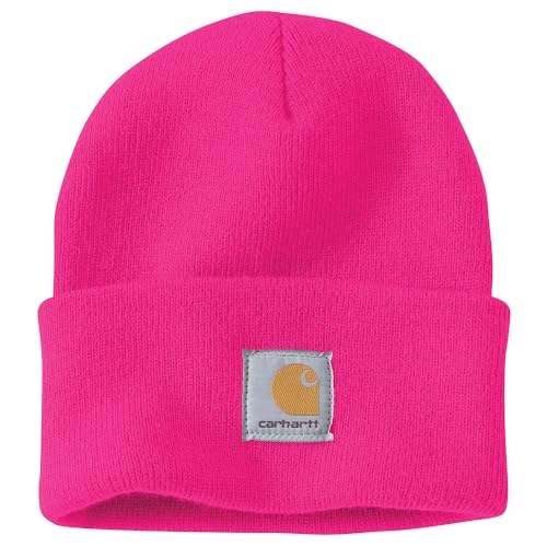 Carhartt Men's Knit Cuffed Beanie, Pink Glow