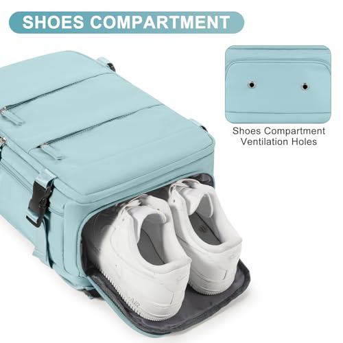 coofay Travel Backpack Carry On Flight Approved Personal Item Travel Bag Carry On Backpack For Airplanes Personal Item Bag 18x14x8 Inches Backpack for Traveling on Airplane Blue