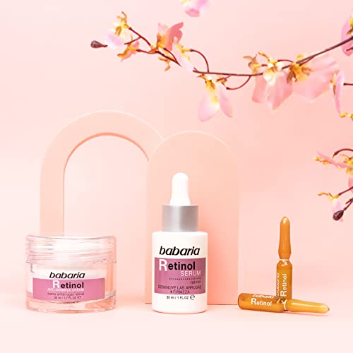 Babaria - Retinol Ampollas Antiedad Procollagen, Piel Renovada, Firme y Elástica, con Vitamin A Premium, Apto para Todo Tipo de Pieles, Incluso Sensibles - 5 Uds de 2 ml