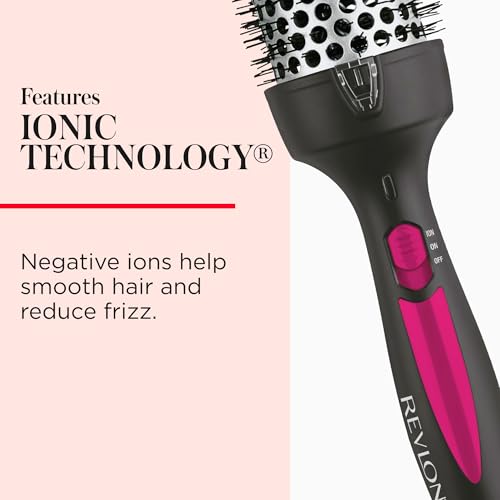 REVLON Perfect Match Hot Styler - Heated Blowout Brush to Style and Extend Blowouts, Hot Brush for Curls, Body, and Volume, Reduces Frizz and Boosts Shine