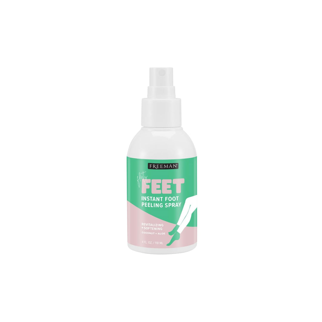 Freeman Flirty Feet Coconut & Aloe Foot Spray | Softening Exfoliating Peel | 4 fl. oz. (Pack of 2)