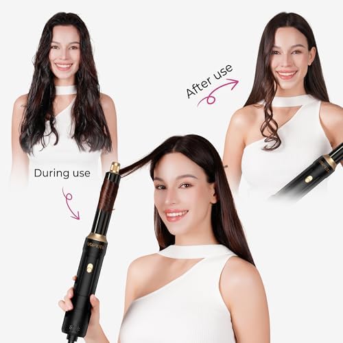 6 in 1 Blow Dryer Brush & Hot Air Brush, Negative Ion Hair Styler Set, 1000W Hot Air Styler for Auto Curling, Fast Drying, Straightening, Volumizing, Hair Styling Tools Gift for Women