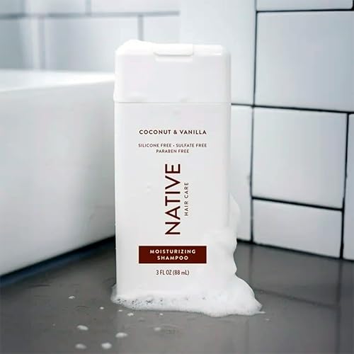 Native Moisturizing Shampoo & Conditioner, Coconut & Vanilla, 3 oz Travel Size, 1.5 Ounce (Pack of 2), Brown