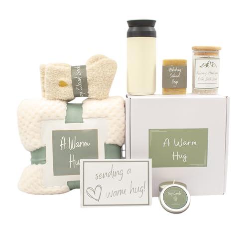 A Warm Hug Gift Box for Women - Cozy, Relaxing Self Care, Get Well, Sympathy, Thinking of You - Thoughtfully Curated Box for Her