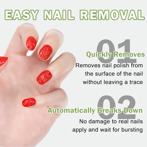 Magic Remover Gel Polish,3PCS Gel Nail Remover,Professional Gel Remover for Nails,Quickly and Easily Removedor de Esmalte Gel (15ML)