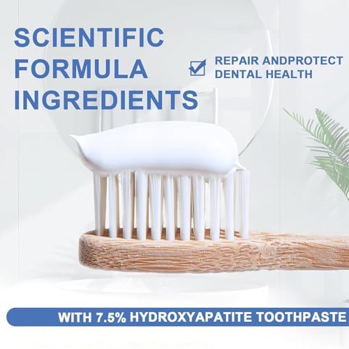 Hydroxyapatite Toothpastes for Enamel Protection and Tooth Strengthening, Gentle and Effective Formula, Fluoride-Free Formula for Sensitive Teeth, Use for Oral Health (2pcs)