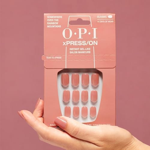 OPI xPRESS/ON Press on Nails | Short Round Classic, Long Almond & Coffin Shape Press-On Professional Nail Art Kit