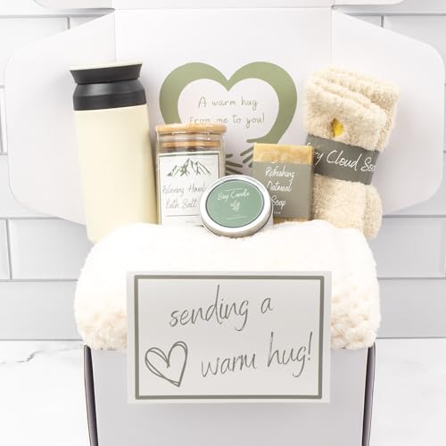 A Warm Hug Gift Box for Women - Cozy, Relaxing Self Care, Get Well, Sympathy, Thinking of You - Thoughtfully Curated Box for Her