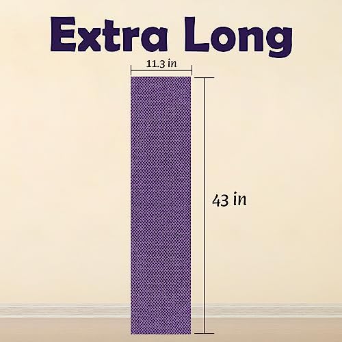 myHomeBody Extra Long Exfoliating Washcloth, Exfoliating Body Scrubber, Shower Towel, Long Bath Cloth, 3D Texture Obsidian and Raisin Dots, Set of 2 with Silicone Facial Brush