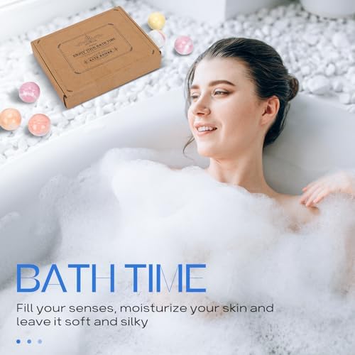 Bath Bombs 20 PCS Set, Organic Bath Bombs with Natural and Safe Essential Oil, Handmade Rich Bubble for Skin Moisturizing, Present for Her/Him, Girls, Women, Wife, Mother