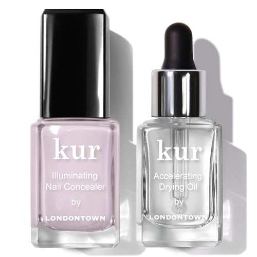 LONDONTOWN Perfect In A Pinch - Pink Nail Concealer and Accelerating Drying Oil Nail Polish Manicure Set, .40fl oz