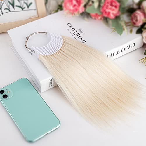 Noverlife 30PCS 9" Human Hair Swatches for Testing Color, Real Human Hair Color Ring, Color Testing Kit Level Swatches for Barber Salon Hair Color Training