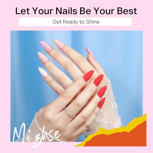 MIZHSE Quick Dry Nail Polish Set, 24 Colors Regular Nail Polish Non Gel, Air Dry Fast Neon Trendy Glitter Bulk Nail Lacquer Oil-based Long Lasting Fingernail Toe Home DIY Gift for Women