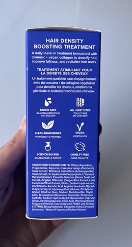 AAVRANI Hair Density Boosting Treatment - Ashwagandha, Vegan Collagen, And Turmeric Scalp Serum For Thicker, Fuller Hair - Vegan, Non-Greasy - 2 Fl Oz