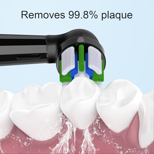 Toothbrush Heads Compatible with Oral B iO Replacement Heads, Soft Bristles& 16° Angled Design,Fit for iO Models,8 Count for Family Sharing