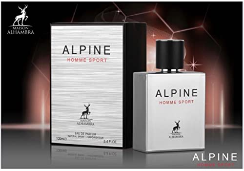 Lattafa ALHAMBRA ALPINE HOMME SPORT EAU DE PARFUM 100ml | LUXURY LONG LASTING FRAGRANCE | PREMIUM IMPORTED FRAGRANCE SCENT FOR MEN AND WOMEN | PERFUME GIFT SET | ALL OCCASION (Pack of 1)