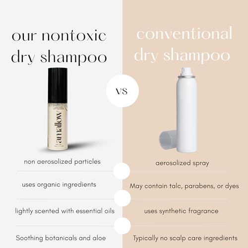 Non Toxic Dry Shampoo Powder – With Organic Ingredients - Arrowroot, Bentonite Clay, Aloe Vera, & Essential Oils – No Talc, No Aerosol - Men & Women - Great For Travel