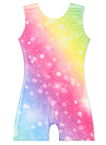 EQSJIU Girls Leotards For Gymnastics Darkblue Unicorn 6-7years Girls Leotards For Dance Mermaid Rainbow Cupcake Dinosaur Sparkle 6years 7years
