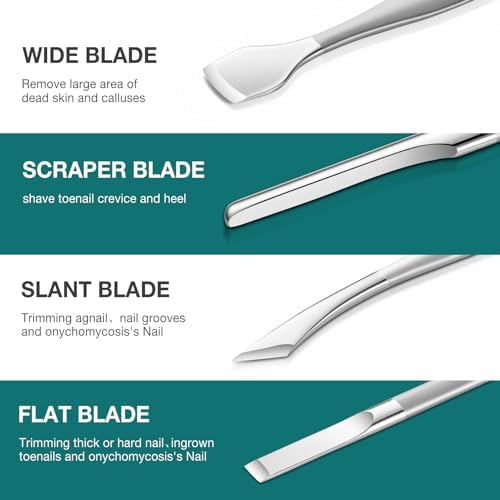 MR.GREEN Pedicure Knife Set Professional Ingrown Toenail Clippers Foot Care Tools Stainless Steel Nail Cuticle Nippers Remover Kits (8 Pcs Set)