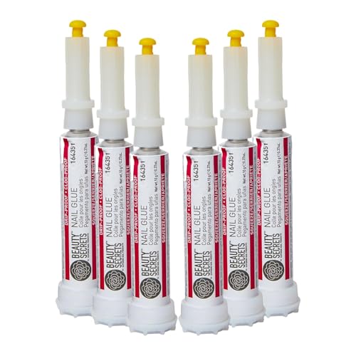 Beauty Secrets Nail Glue, Drip & Clog Proof, 6 Pack