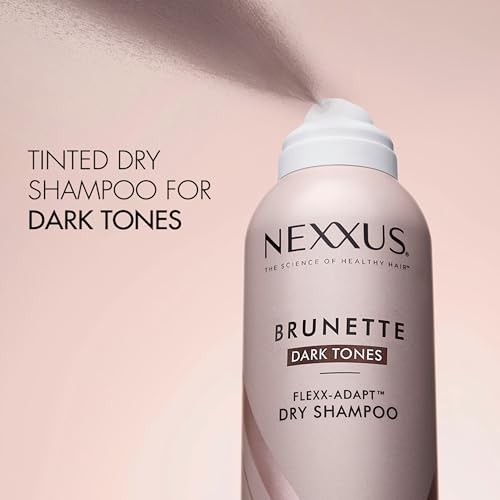 Nexxus Brunette Dry Shampoo For Dark Tones, 72 Hour Freshness, No Dull Residue with FLEXX-ADAPT Technology 5 Fl Oz