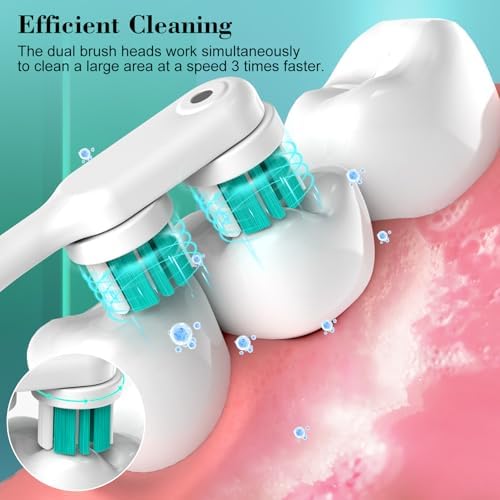 Replacement Heads Compatible with Spinbrush Pro Clean Battery Powered Toothbrush, Brush Head Replacement Refill, 10 Pack