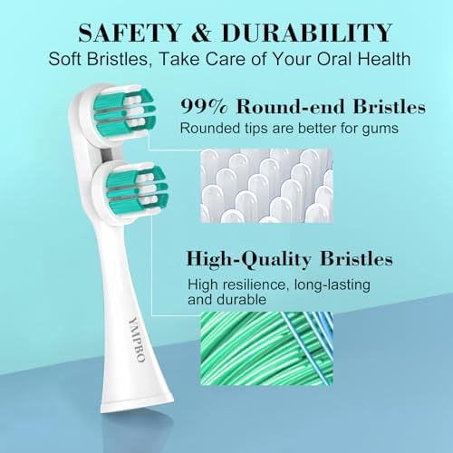 Replacement Heads Compatible with Spinbrush Pro Clean Battery Powered Toothbrush, Brush Head Replacement Refill, 10 Pack