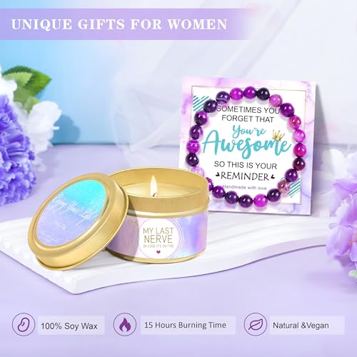 Gifts for Women, Birthday Gifts for Women, Sister, Wife, Teacher, 9pcs Lavender Care Package Gifts Set, Get Well Soon Gifts for Woman, Thinking of You Gift ,Christmas Gift Sets for Her